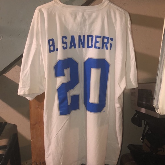 MITCHELLNESS BARRY SANDERS WHITE 1934-1993 VINTAGE DETROIT LIONS JERSEY PATCH - Picture 2 of 8